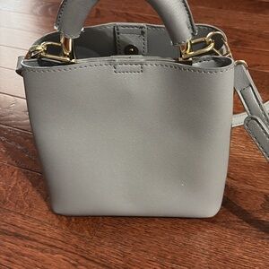 Women's Grey Mini Tote Bag - Structured Crossbody